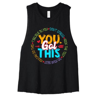 Teacher Testing Day You Got This Exam Women's Racerback Cropped Tank