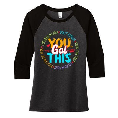 Teacher Testing Day You Got This Exam Women's Tri-Blend 3/4-Sleeve Raglan Shirt