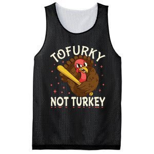 Thanksgiving Turkey Design Tofurky Present Mesh Reversible Basketball Jersey Tank