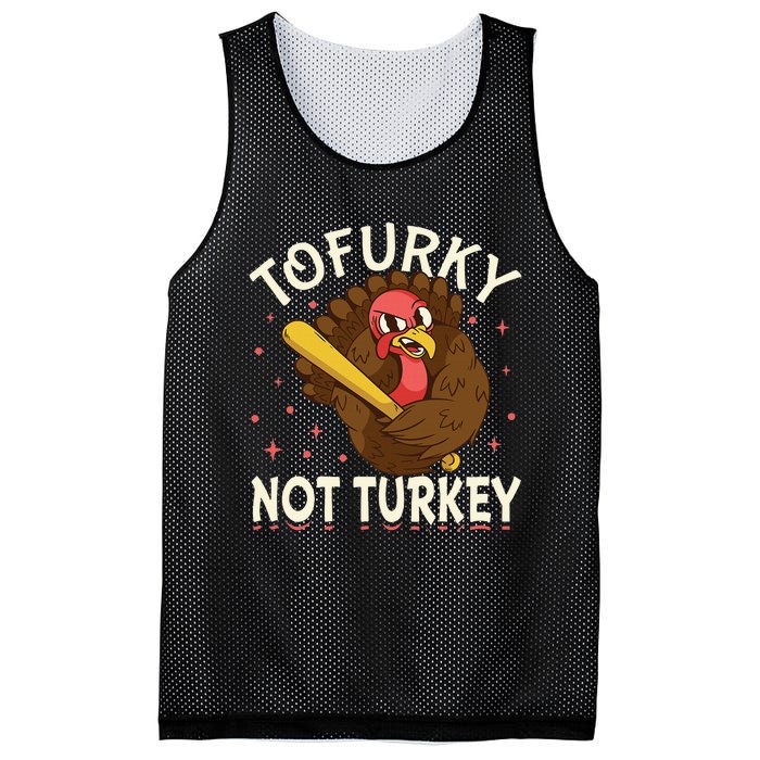 Thanksgiving Turkey Design Tofurky Present Mesh Reversible Basketball Jersey Tank