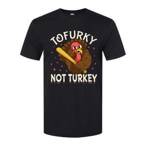 Thanksgiving Turkey Design Tofurky Present Softstyle CVC T-Shirt