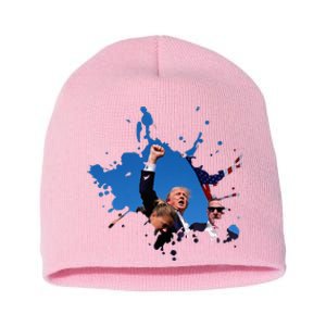 Triumphant Trump Defend Democracy Political Short Acrylic Beanie