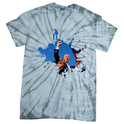 Triumphant Trump Defend Democracy Political Tie-Dye T-Shirt