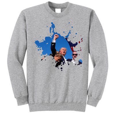 Triumphant Trump Defend Democracy Political Tall Sweatshirt