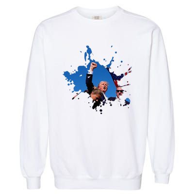 Triumphant Trump Defend Democracy Political Garment-Dyed Sweatshirt