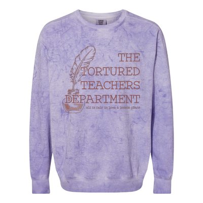 Tortured Teachers Department Colorblast Crewneck Sweatshirt