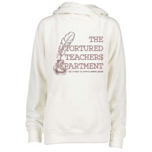 Tortured Teachers Department Womens Funnel Neck Pullover Hood