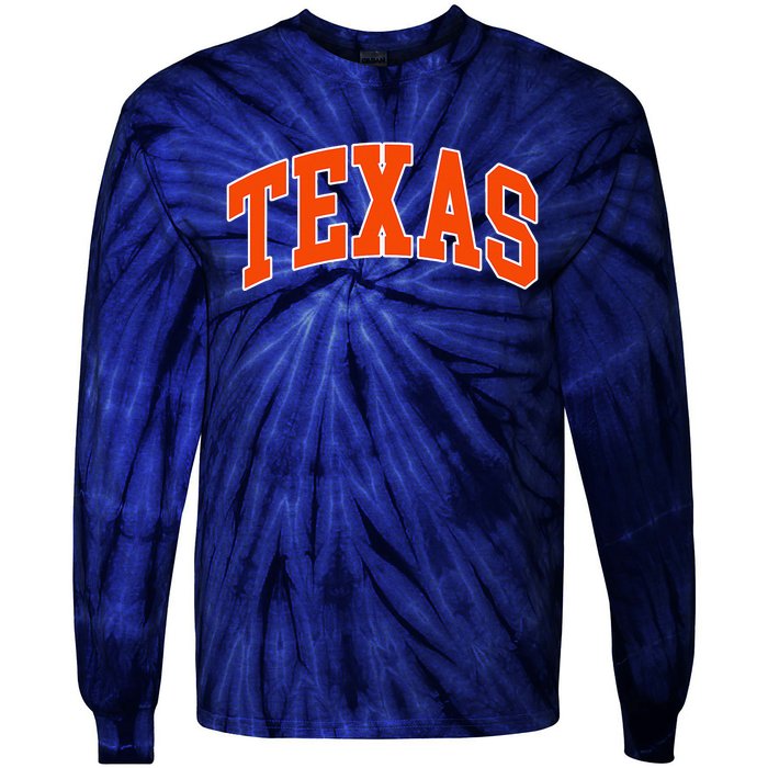 Texas Throwback Design TX Classic Tie-Dye Long Sleeve Shirt