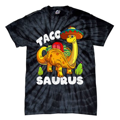 Tacosaurus Taco Dinosaur Funny Dino Cinco De Mayo Mexican Tie-Dye T-Shirt