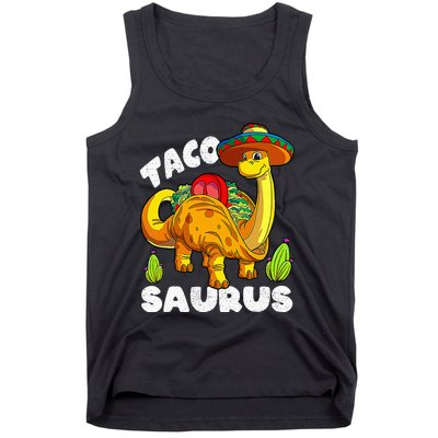 Tacosaurus Taco Dinosaur Funny Dino Cinco De Mayo Mexican Tank Top