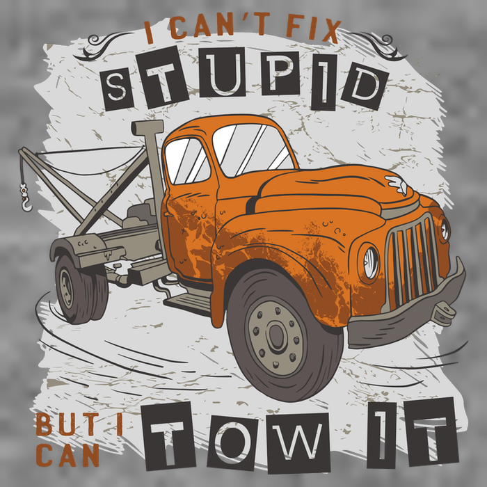 Tow Truck Driver I Can't Fix Stupid But I Can Tow It 7-Panel Snapback Hat
