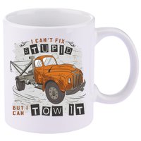 Tow Truck Driver I Can't Fix Stupid But I Can Tow It 11oz C Handle Ceramic Mug