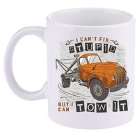 Tow Truck Driver I Can't Fix Stupid But I Can Tow It 11oz C Handle Ceramic Mug