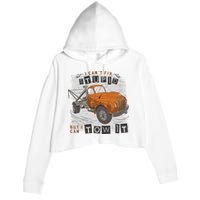 Tow Truck Driver I Can't Fix Stupid But I Can Tow It Crop Fleece Hoodie