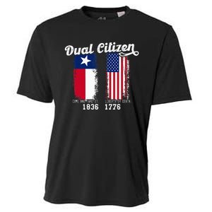 True Texan Dual Citizen Patriot Love Texas And America Cooling Performance Crew T-Shirt