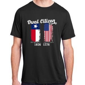 True Texan Dual Citizen Patriot Love Texas And America Adult ChromaSoft Performance T-Shirt