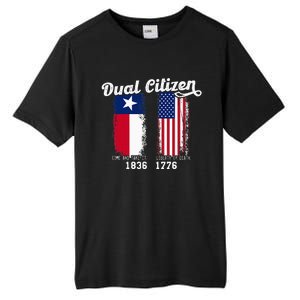 True Texan Dual Citizen Patriot Love Texas And America Tall Fusion ChromaSoft Performance T-Shirt