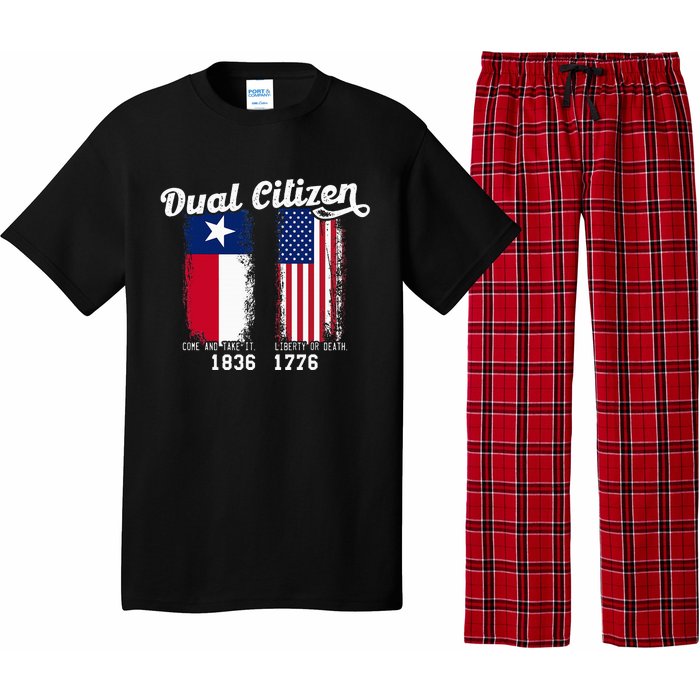 True Texan Dual Citizen Patriot Love Texas And America Pajama Set