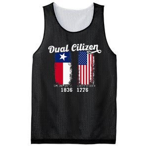 True Texan Dual Citizen Patriot Love Texas And America Mesh Reversible Basketball Jersey Tank