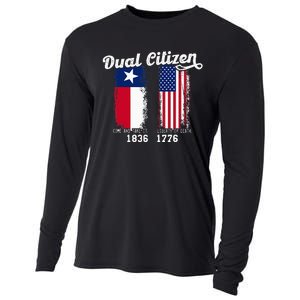 True Texan Dual Citizen Patriot Love Texas And America Cooling Performance Long Sleeve Crew