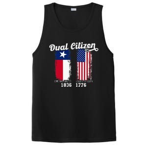 True Texan Dual Citizen Patriot Love Texas And America PosiCharge Competitor Tank