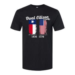 True Texan Dual Citizen Patriot Love Texas And America Softstyle CVC T-Shirt