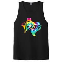 Texas Tie Dye State Map Pride Hippie Vintage Retro PosiCharge Competitor Tank