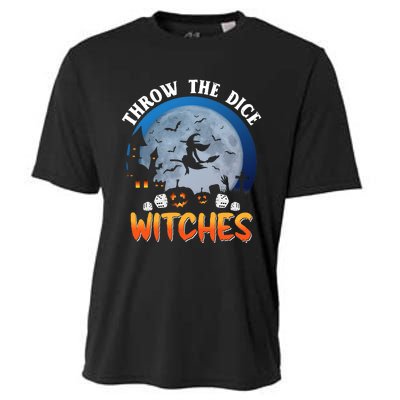 Throw The Dice Witches Bunco Party Funny Halloween Costume Cooling Performance Crew T-Shirt