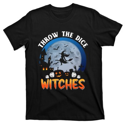 Throw The Dice Witches Bunco Party Funny Halloween Costume T-Shirt