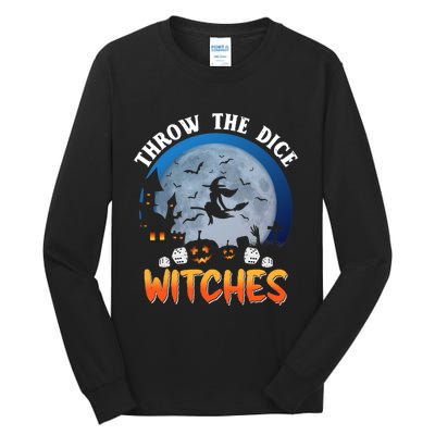 Throw The Dice Witches Bunco Party Funny Halloween Costume Tall Long Sleeve T-Shirt