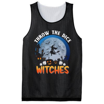 Throw The Dice Witches Bunco Party Funny Halloween Costume Mesh Reversible Basketball Jersey Tank