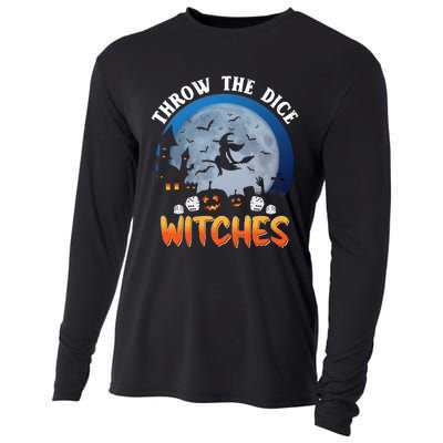 Throw The Dice Witches Bunco Party Funny Halloween Costume Cooling Performance Long Sleeve Crew