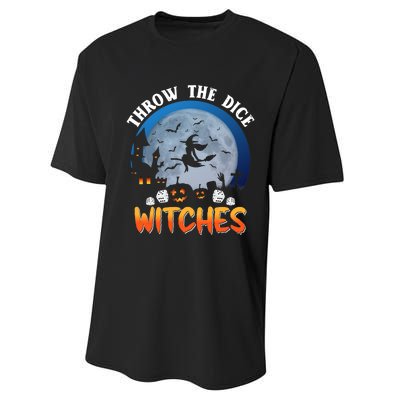 Throw The Dice Witches Bunco Party Funny Halloween Costume Performance Sprint T-Shirt