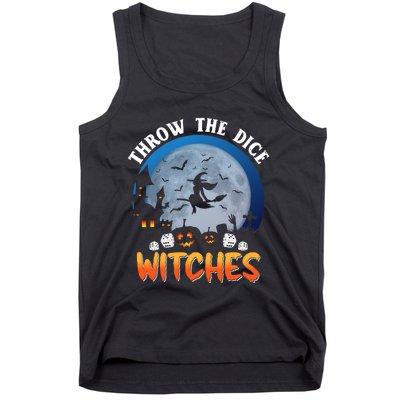 Throw The Dice Witches Bunco Party Funny Halloween Costume Tank Top