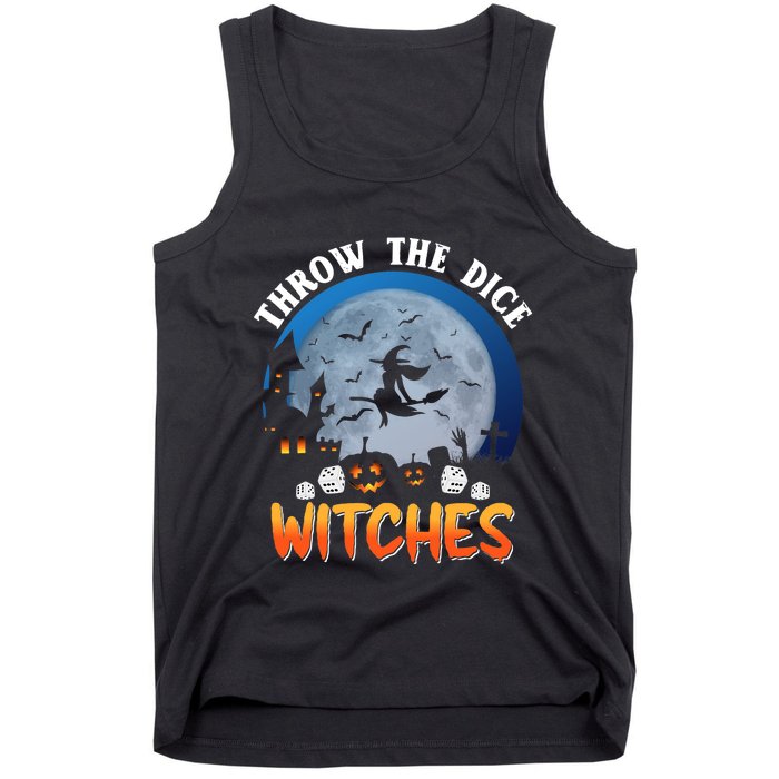 Throw The Dice Witches Bunco Party Funny Halloween Costume Tank Top