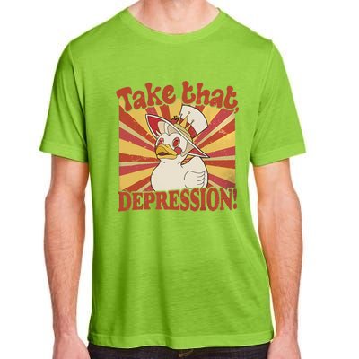 Take That Depression Duck Lucifer Duck Retro Vintage Adult ChromaSoft Performance T-Shirt