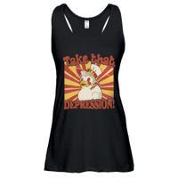 Take That Depression Duck Lucifer Duck Retro Vintage Ladies Essential Flowy Tank