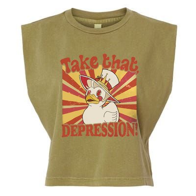 Take That Depression Duck Lucifer Duck Retro Vintage Garment-Dyed Women's Muscle Tee