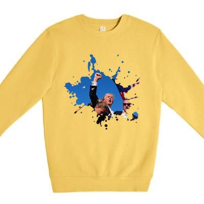 Triumphant Trump Defend Democracy Political Premium Crewneck Sweatshirt