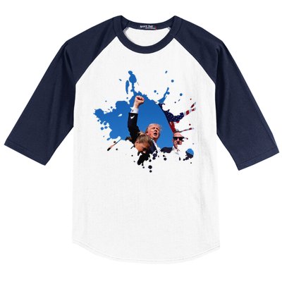 Triumphant Trump Defend Democracy Political Baseball Sleeve Shirt