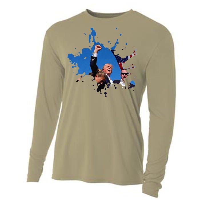 Triumphant Trump Defend Democracy Political Cooling Performance Long Sleeve Crew