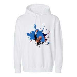 Triumphant Trump Defend Democracy Political Garment-Dyed Fleece Hoodie