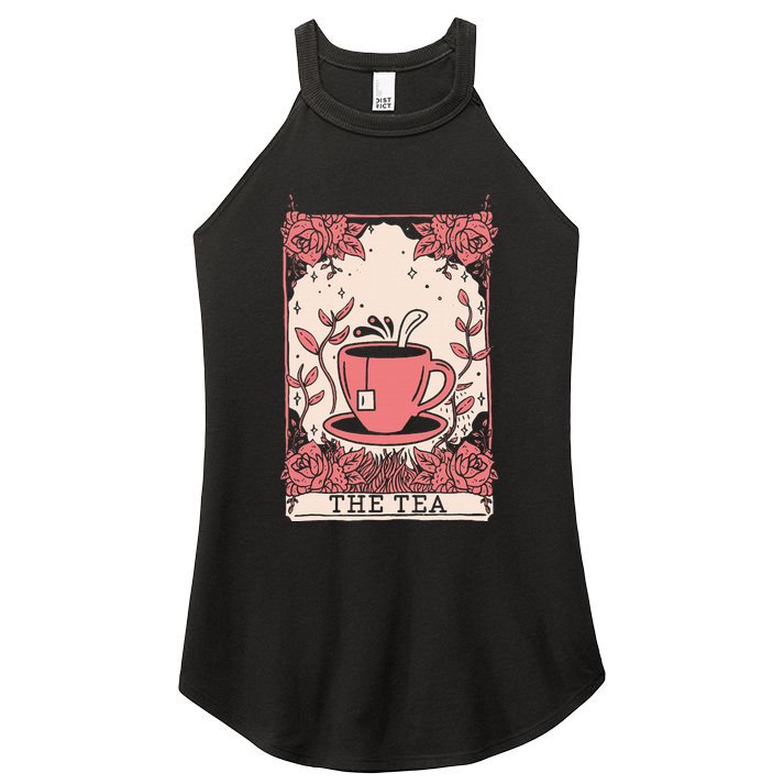 The Tea Drinker Tarot Card Reading Occult Women's Perfect Tri Rocker Tank