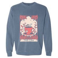 The Tea Drinker Tarot Card Reading Occult Garment-Dyed Sweatshirt