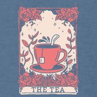 The Tea Drinker Tarot Card Reading Occult Garment-Dyed Sweatshirt