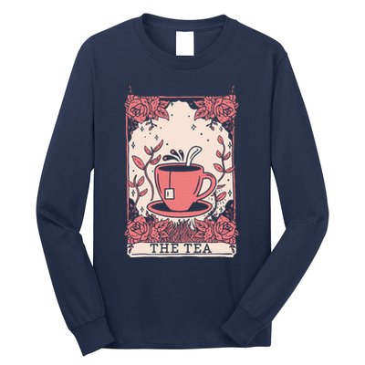 The Tea Drinker Tarot Card Reading Occult Long Sleeve Shirt
