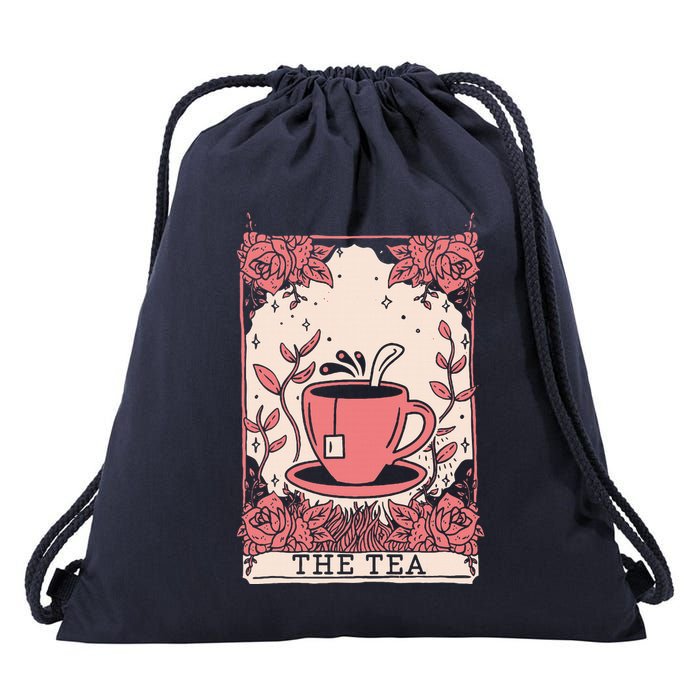 The Tea Drinker Tarot Card Reading Occult Drawstring Bag