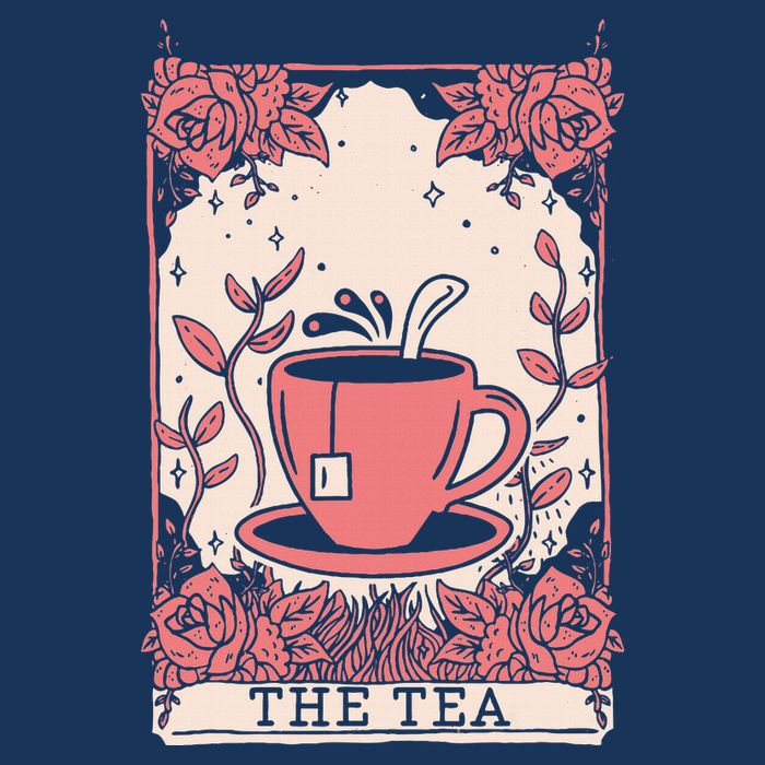 The Tea Drinker Tarot Card Reading Occult Drawstring Bag