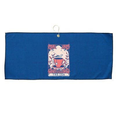 The Tea Drinker Tarot Card Reading Occult Large Microfiber Waffle Golf Towel