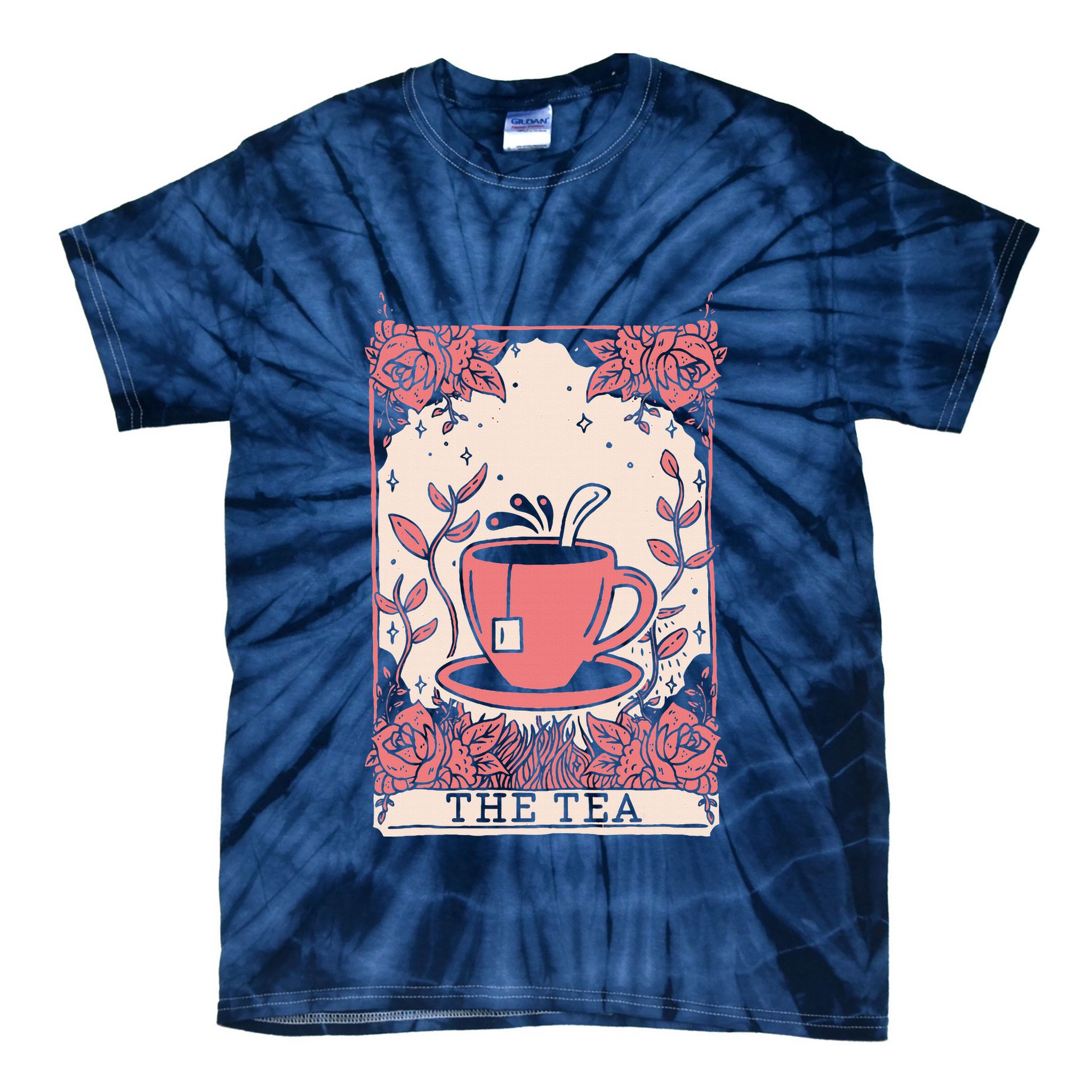 The Tea Drinker Tarot Card Reading Occult Tie-Dye T-Shirt